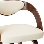 vidaXL Chaises à manger lot de 4 crème bois courbé et similicuir