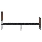 vidaXL Cadre de lit métal avec tête de lit et pied de lit 140x190 cm