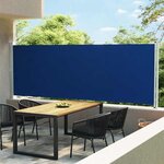 vidaXL Auvent latéral rétractable de patio 600x160 cm bleu