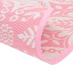vidaXL Tapis d'extérieur rose Ø160 cm PP