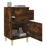 vidaXL Table de chevet chêne fumé 40x35x70 cm