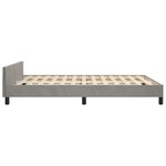 vidaXL Cadre de lit avec tête de lit Gris clair 140x200 cm