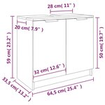 vidaXL Armoire de salle de bain Noir 64 5x33 5x59 cm Bois d'ingénierie