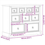 vidaXL Commode Corona 103x46x83 cm bois massif de pin