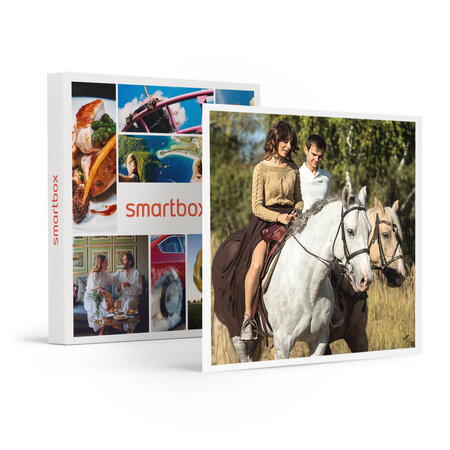 SMARTBOX - Coffret Cadeau Séjour de 2 jours avec petit-déjeuner et balade à cheval en France en duo -  Séjour