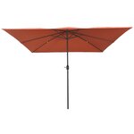 Parasol de jardin carré vidaXL 295x245 cm Terracotta