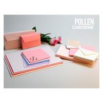 Paquet de 25 cartes pliées 210g 135x135 rouge corail clairefontaine