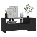 vidaXL Table basse noir 102x55x42 cm bois d'ingénierie