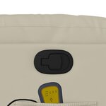 vidaXL Fauteuil inclinable de massage Crème Similicuir