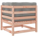 vidaXL Salon de jardin 7 Pièces et coussins bois massif sapin de douglas