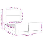 vidaXL Cadre de lit sans matelas gris 120x190 cm similicuir
