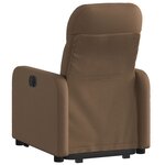 vidaXL Fauteuil inclinable électrique marron tissu