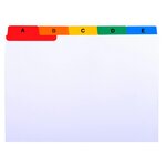 Intercalaires Pour Boite À Fiches Imprimés De A À Z Carte Blanche 160g 25 Compartiments- A6 - Blanc - X 10 - Exacompta