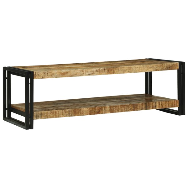 vidaXL Table basse 120x50x38 cm en bois massif de manguier brut