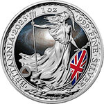 Pièce de monnaie en Argent 2 Pounds g 31.1 (1 oz) Millésime 2023 Cosmic Investment SPIRAL GALAXY