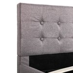vidaXL Cadre de lit à stockage hydraulique Taupe Tissu 120x200 cm
