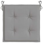 vidaXL Coussins de chaise jardin lot de 6 gris 40x40x4 cm tissu oxford