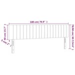 vidaXL Tête de lit à LED Gris clair 180x5x78/88 cm Velours