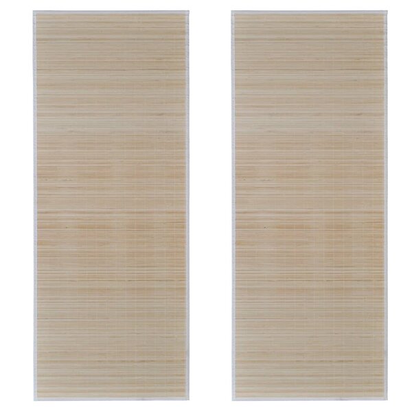 vidaXL Tapis rectangulaires Bambou naturel 2 Pièces 120x180 cm