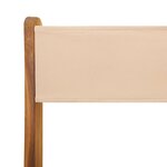 vidaXL Chaises de jardin pliantes lot de 8 beige tissu et bois massif