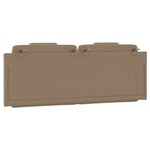 vidaXL Coussin de tête de lit cappuccino 120 cm similicuir