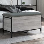 vidaXL Banc de rangement sonoma gris 82x42x45 cm Bois d'ingénierie