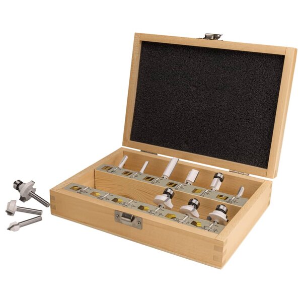 Makita ensemble d'embouts de routeur 12 pièces 6 mm argenté
