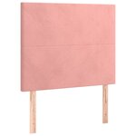 vidaXL Cadre de lit avec tête de lit Rose 80x200 cm Velours
