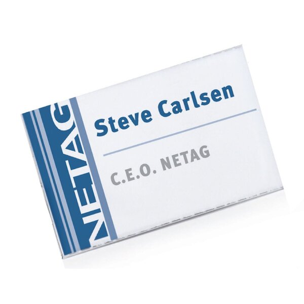 Badge avec épingle torsadée, 75 x 40 mm Pack de 100 DURABLE