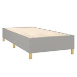 vidaXL Sommier à lattes de lit avec matelas Gris clair 100x200cm Tissu