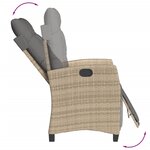vidaXL Ensemble à manger de jardin coussins 7 Pièces mélange beige rotin