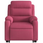 vidaXL Fauteuil inclinable électrique rouge bordeaux velours