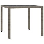 vidaXL Ensemble à manger de jardin 3 Pièces coussins gris résine tressée