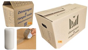 Kit Cartons Déménagement T1 – Studio & Petit Logement Prêt à Emballer