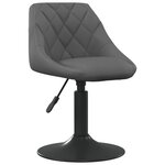 vidaXL Chaises pivotantes à manger lot de 6 gris foncé velours