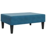 vidaXL Canapé-lit à 2 places avec repose-pied bleu velours