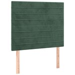 vidaXL Cadre de lit avec tête de lit Vert foncé 90x200 cm Velours