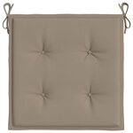 vidaXL Coussins de chaise de jardin lot de 2 taupe 50x50x4 cm