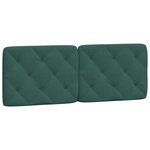 vidaXL Cadre de lit avec lumières LED vert foncé 140x190 cm velours