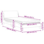 vidaXL Lit avec matelas crème 100x200 cm tissu