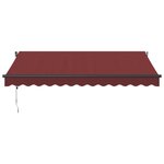 vidaXL Auvent rétractable automatique avec LED bordeaux 350x250 cm