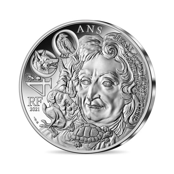 Jean de la fontaine - monnaie de 10€ Argent