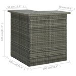 vidaXL Meuble de bar de jardin 4 Pièces avec coussins Résine tressée Gris