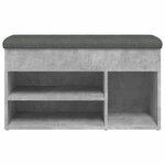 vidaXL Banc à chaussures gris béton 82x32x45 5 cm bois d'ingénierie