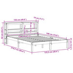 vidaXL Cadre de lit et tête de lit sans matelas cire marron 120x190 cm