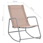 vidaXL Chaise à bascule de jardin Taupe 95x54x85 cm Textilène