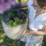 Capi Pot à fleurs Waste Rib 35x34 cm Beige terrazzo