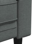 vidaXL Fauteuil Chesterfield gris foncé tissu