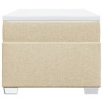 vidaXL Sommier à lattes de lit avec matelas Crème 90x200 cm Tissu