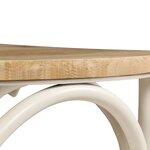 vidaXL Chaises à dossier croisé lot de 6 blanc bois de manguier massif